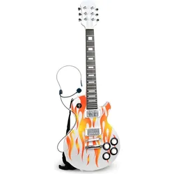 Bontempi Rockgitarre mit Headset-Mikrofon Fire (Multilingual)