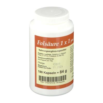 Folsäure 1X1 pro Tag Kapseln 180 St