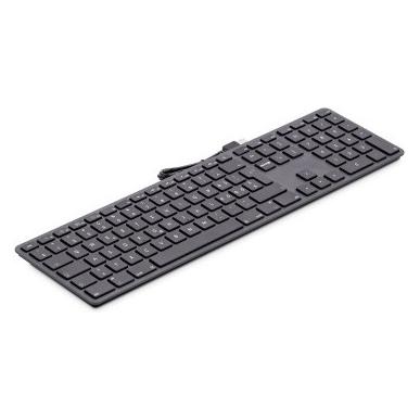 LMP USB Keyboard 110 keys wired USB keyboard with 2x USB and aluminum upper cover - German (DE, Kabelgebunden) (18244)