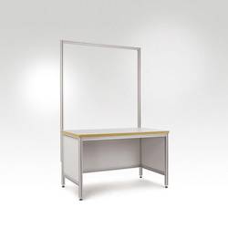 Manuflex LU8305.7035 ESD ESD-Alu-Aufbauportale ohne Ausleger für UNIVERSAL Standard Arbeitstische mit Tischbreite = 1750 mm