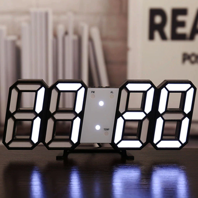 HomeDecorAndMore LLC 3D Led Digital Clock Limited Edition Black White