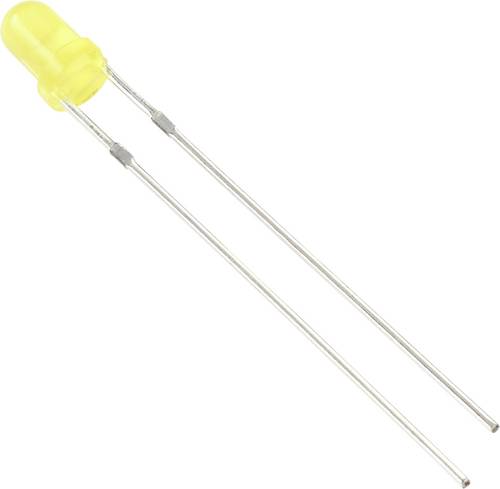 TRU COMPONENTS LED bedrahtet 3mm Gelb Rund 3mm 100 mcd 60° 20mA
