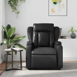 vidaXL Massagesessel Schwarz Kunstleder
