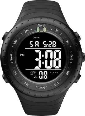 Quick Pick Pro SMAEL Men Digital Sports Watch Waterproof LED Outdoor Tactical Timepiece black