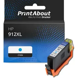 Druckerpatrone kompatibel mit HP 912XL (3YL81AE) - Cyan - Hohe Kapazität