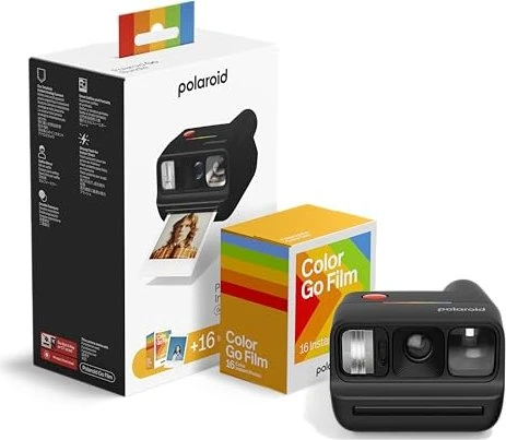 Polaroid Go Gen 3 Black + Color Film Bundle (8 Fotos)