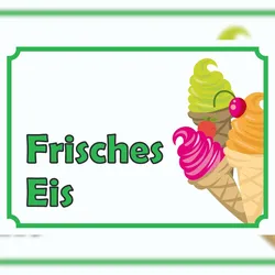 HB-Druck Frisches Eis Schild A0 (841x1189mm)