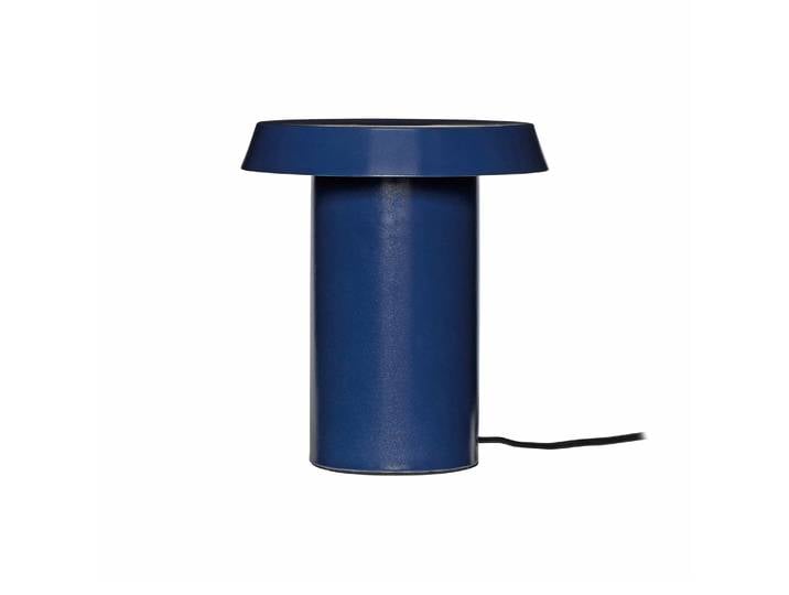 HÜBSCH - Lampe de table Keen - Bleu - Fer laqué