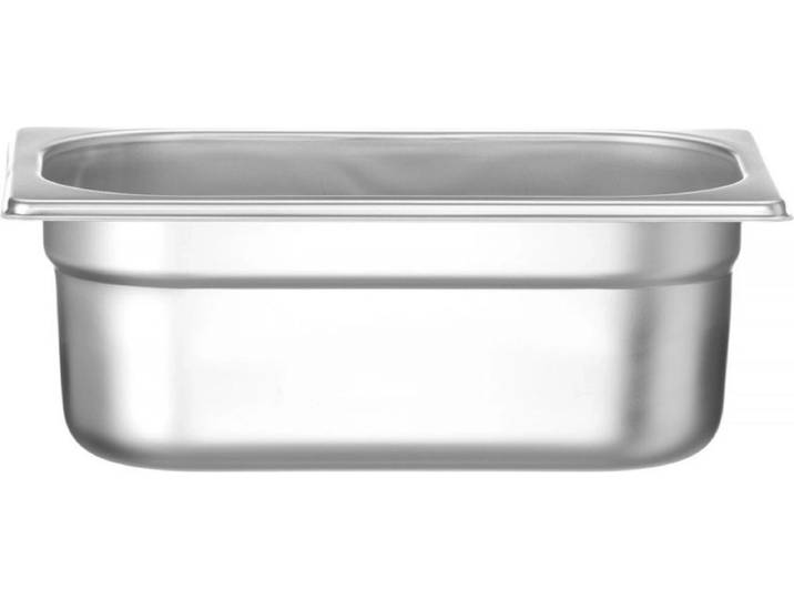 HENDI Gastronormbak 1/4 – 2\,8L – Hoogwaardig roestvast staal – Stapelbaar – 100 mm hoog