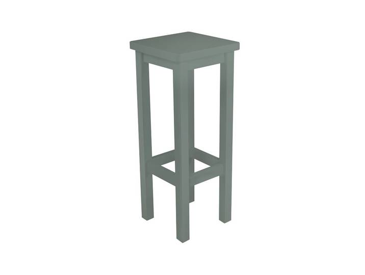 Tabouret de bar en bois droit Gris