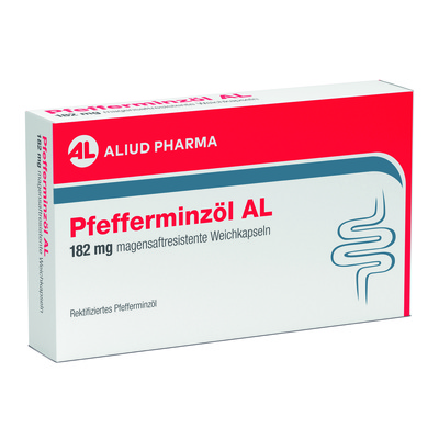 ALIUD Pharma GmbH Pfefferminzöl AL 182 mg Weichkapseln bei Bauchkrämpfen, Bauchschmerzen, Blähungen 30 St 17594392