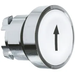 Schneider Electric ZB4BA334 Drucktaster, Frontelement, Harmony XB4, Metall, 22mm, weiß, beschriftet Pfeil oben, tastend