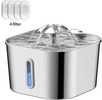 Uplift Picks Stainless Steel Cat Water Fountain With Quiet Pump upgraded Version