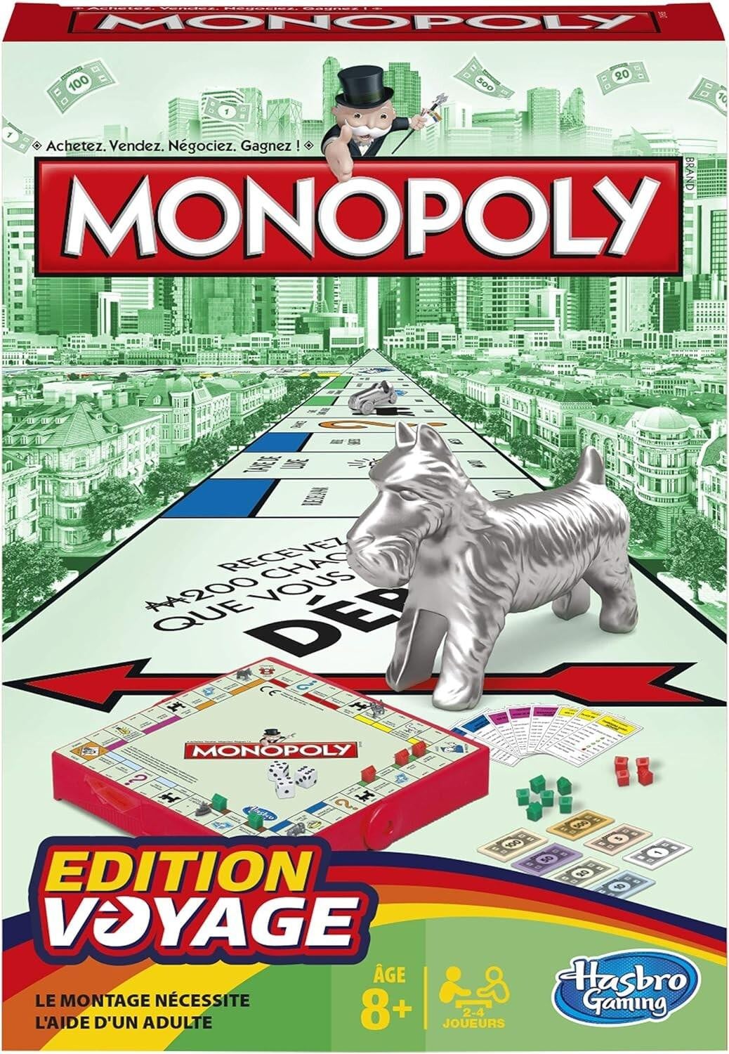 Hasbro Gaming Monopoly Reisspel Editie Voyage Frans