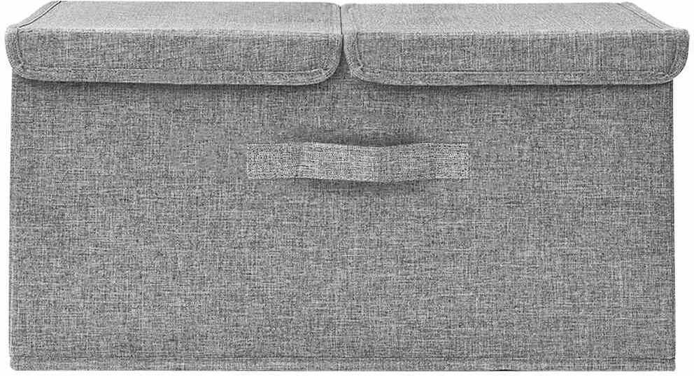 vidaXL Boîte de rangement Tissu 50x30x25 cm Gris