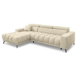 filippo Ecksofa mit Funktion Tom Stoff Beige