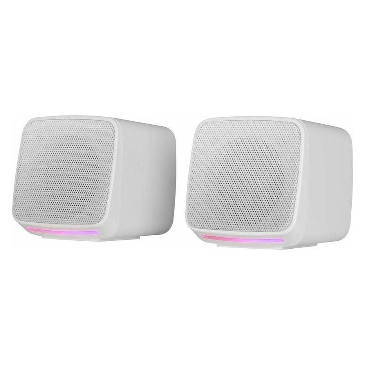 Mars Gaming Enceintes Ms-Pro RGB (Blanc) (MSPROW)