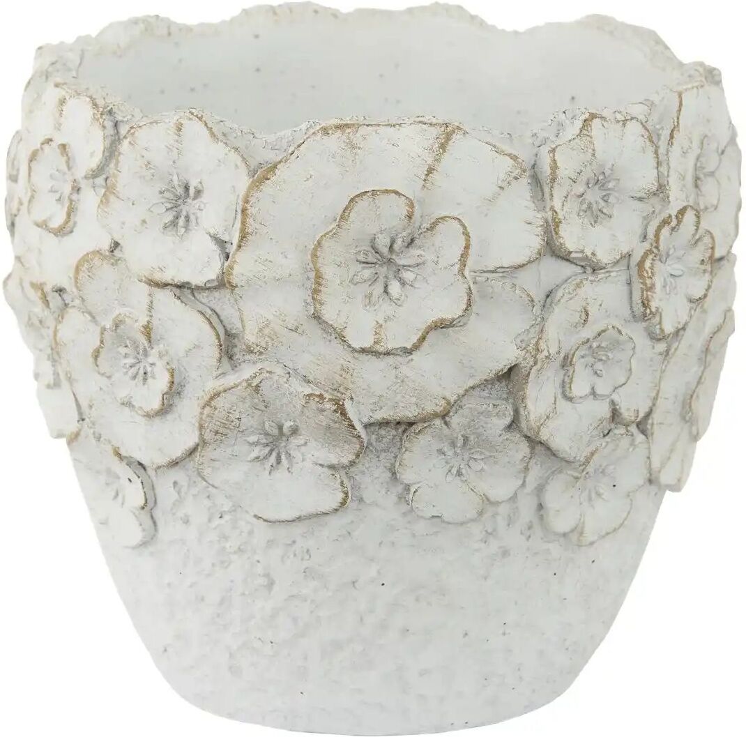 Höffner Übertopf Blumen   ¦ grau ¦ Zement ¦ Maße (cm): B: 17 H: 15