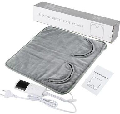 Inspired Finds Electric Heating Foot Pad Washable Plush Feet Warmer For Home & Office Comfort eu Plug