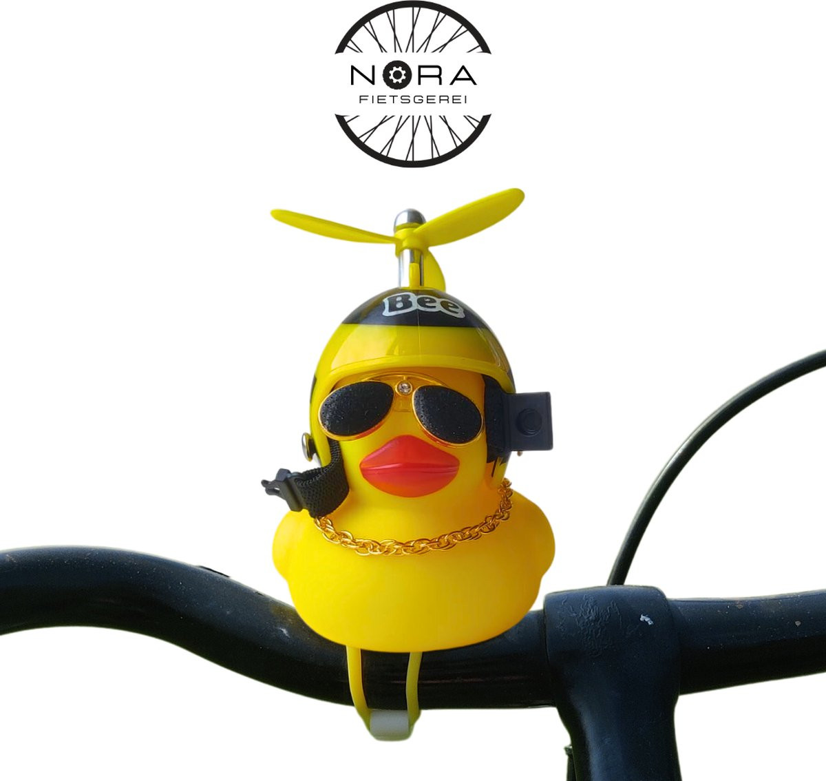 Decoratief badeendje met helm voor kinderen