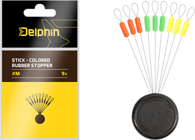 Delphin Stick - Colored rubber stopper M Gold, Black, Gray, Beige M
