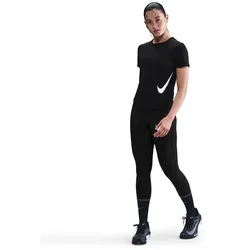 Nike Damen Tempo Swoosh Run Shirt schwarz