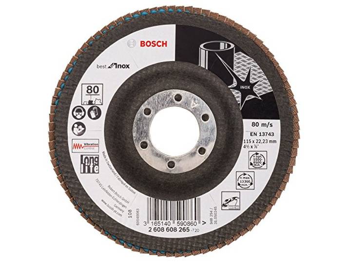 Bosch professionele slijpschijf X581 Best for Inox 115mm korrel 80, 1 st.