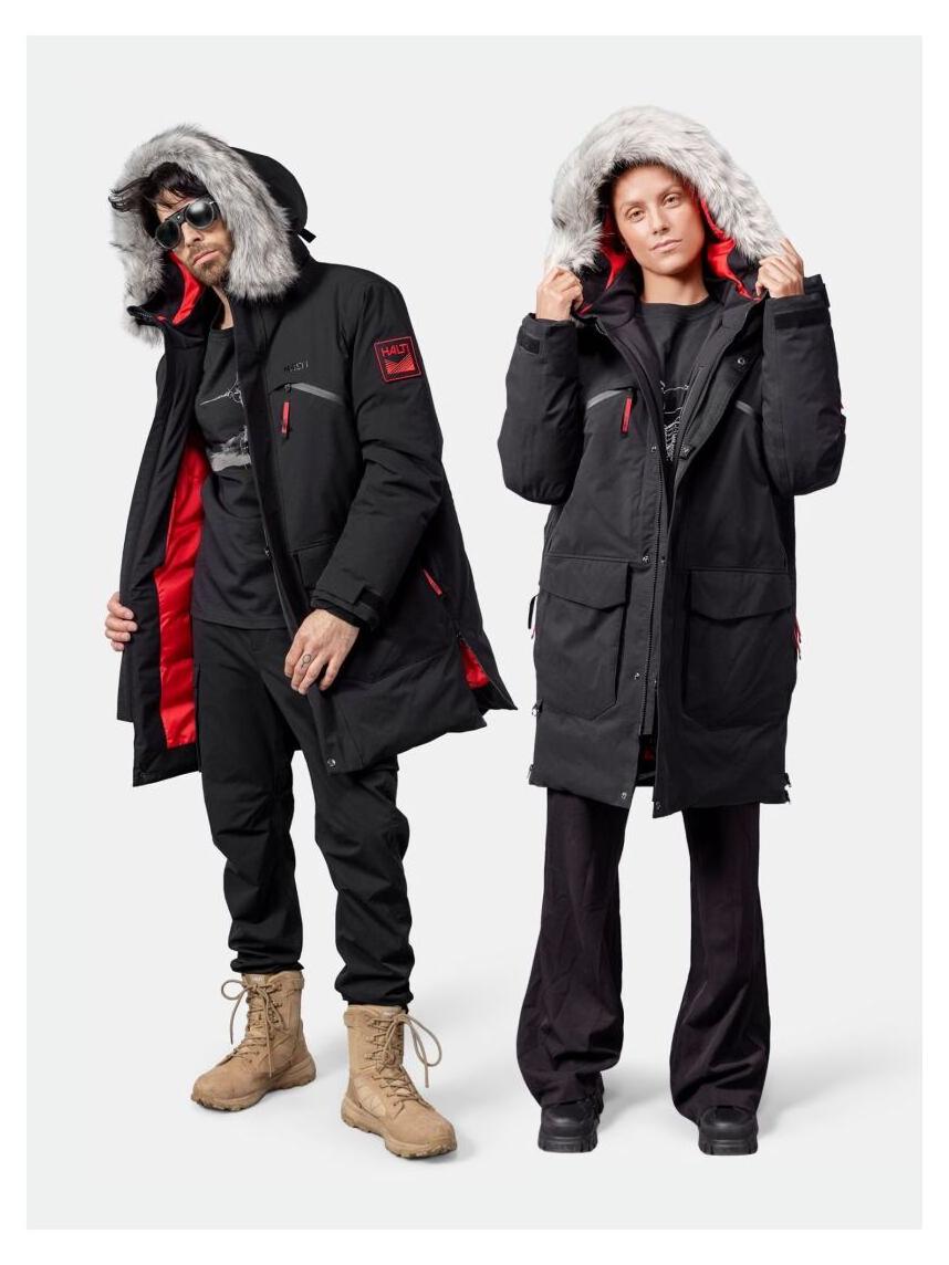 Halti Uni Winterjacke Halti1976 Down Parka Schwarz L