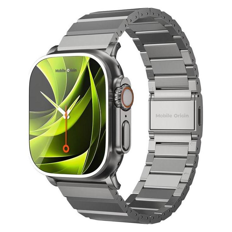 Mobile Origin Titanium Band Modena - natural - Apple Watch Ultra 49mm (22 mm, Carbon, Titanium) (MO-TBM-SLV)