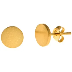 LEAF - OHRSTECKER PLÄTTCHEN - gold