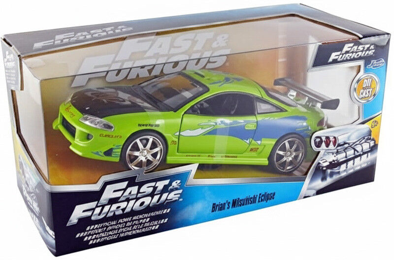 Miniature 1:24 Mitsubishi Eclipse vert Brian O'Conner Fast & Furious 1995 - Jada Toys