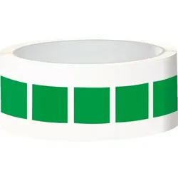 Aufkleber I Etikett, eckig, beschriftbar, grün, Folie, selbstklebend, 25x25mm, 100/Rolle