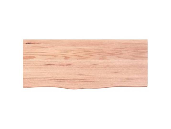 KTHLBRH Tischplatte aus massiver Eiche, 100 x 40 x 2 cm, hellbraun Lange Seitenränder, lackiert, 32 kg Tragkraft, für den Innenbereich