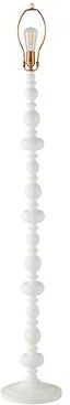 Peyton Wood Floor Lamp with Shade - White, Drum Linen Off White - Ballard Designs