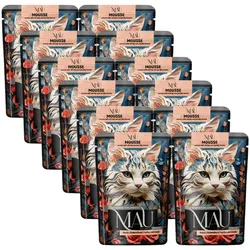 Mau Mus – Lachs mit Garnelen und Petersilie für kastrierte Katzen 12x85g