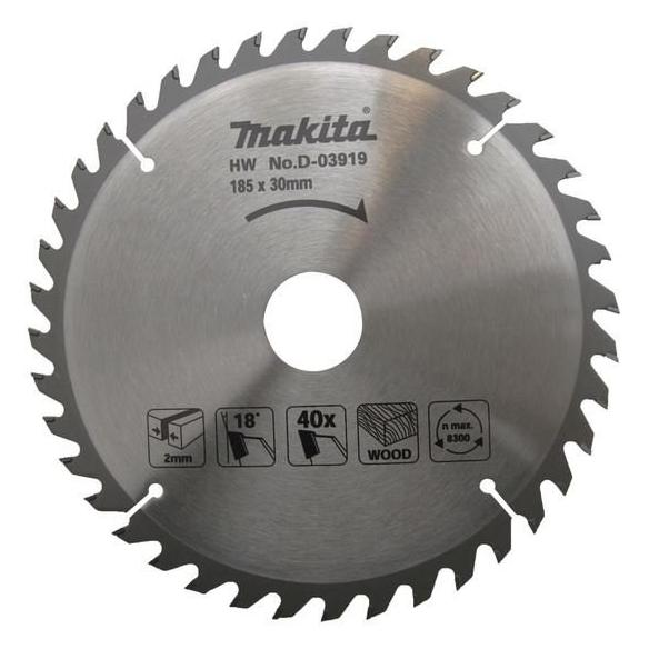 Makita D-03919 HM-Säge 185X2X30mm 18° T40 Standardholz (D-03919)
