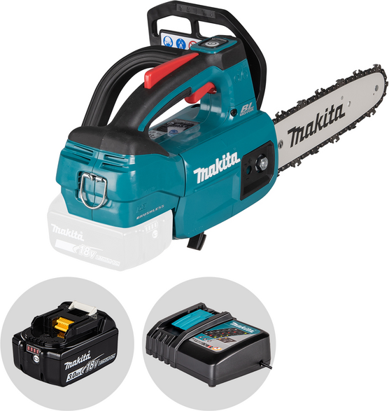 Makita DUC254 - Tronçonneuse à batterie 18 V  3 Ah - Guide 25 cm