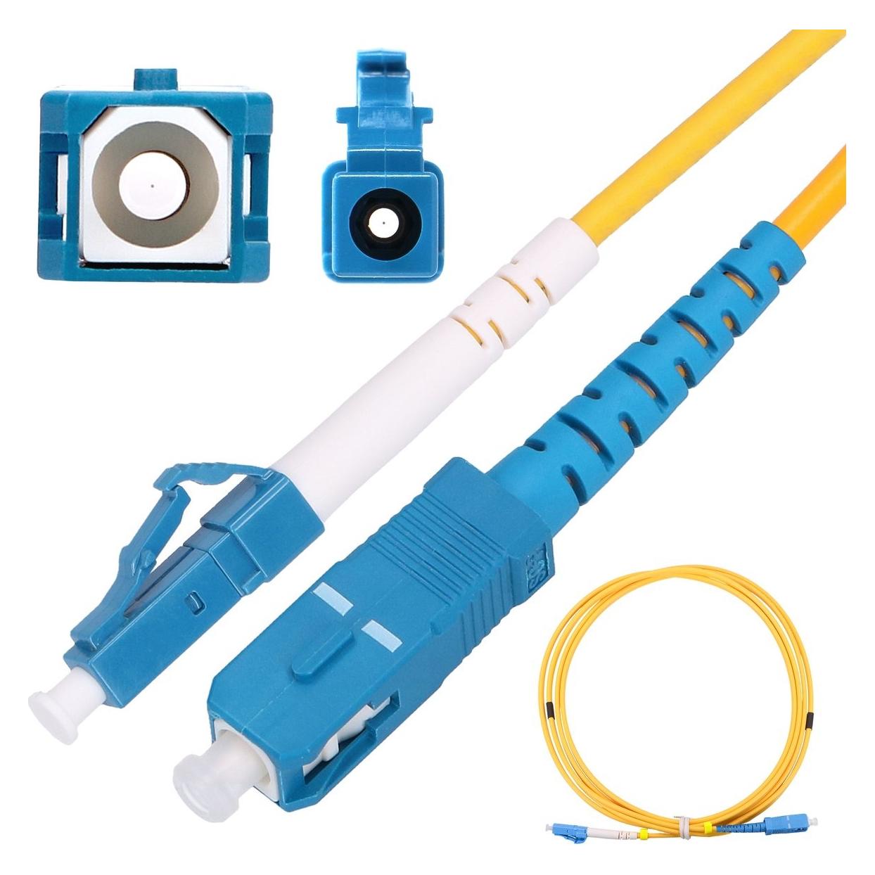Extralink LC/UPC-SC/UPC | Patchcord | Jednomodowy, Simplex, G652D, 3mm, 1m (1 m) (EX.12288)