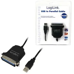 LogiLink AU0003C Paralleles Kabel Schwarz 1,5 m