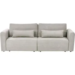 SCHLAFSOFA 3-Sitzer Stoff Grau mit Stauraum Vaxholm