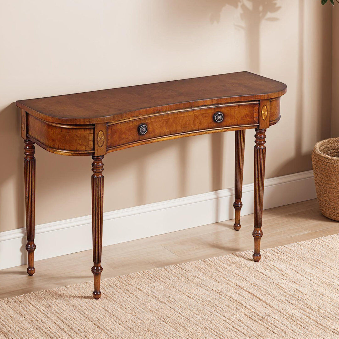 Rosalind Wheeler 120cm Solid Wood Console Table Satin 78cm H X 120cm W X 48cm D