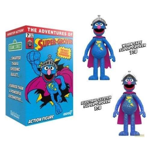 Super7 1, rue Sésame ReAction figurine Super Grover (W/Chase) (71383246)