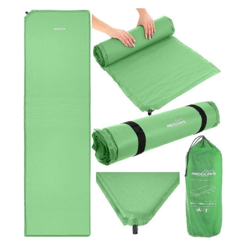 Redcliffs Selbstaufblasende Touristenmatte 180x50x2,5 cm grün (GS248062)