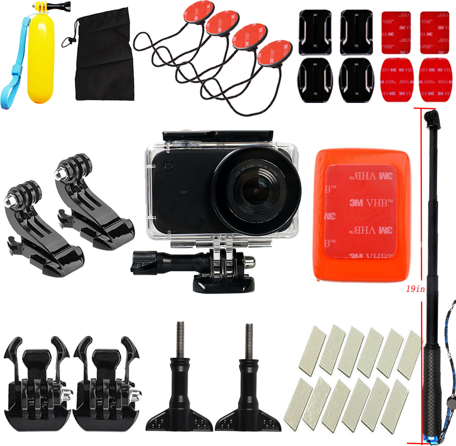 Mijia waterdichte actioncamera inclusief accessoires