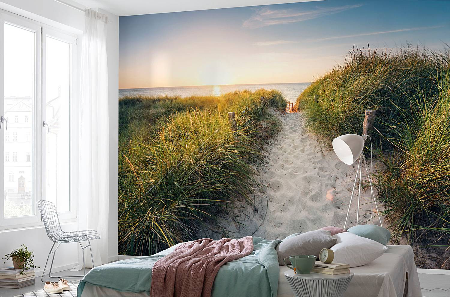 home24 Vliesbehang Way to the Beach Mural B: 368 cm, H: 248 cm