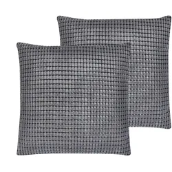 DEKOKISSEN 2er-Set Dunkelgrau 45/45 cm Aspidistra
