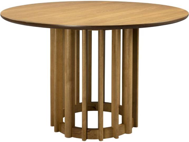 Esstisch BARLET Rund Ø 120 cm Eichenfurnierplatte von DutchBone