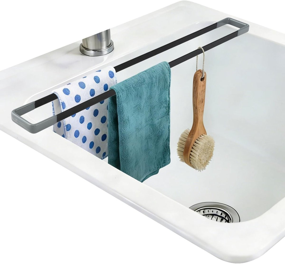 Multifunctionele Keukenorganiser voor Sponzen, Doeken en Borstels, 43 cm