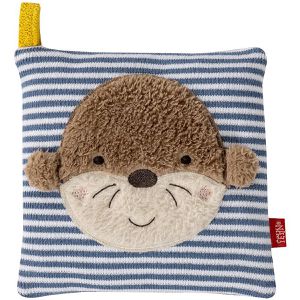Fehn Wärmekissen Otter, 16 x 16 cm, mit Kirschkernen, mit waschbarem Plüschbezug, für Mikrowelle und Backofen