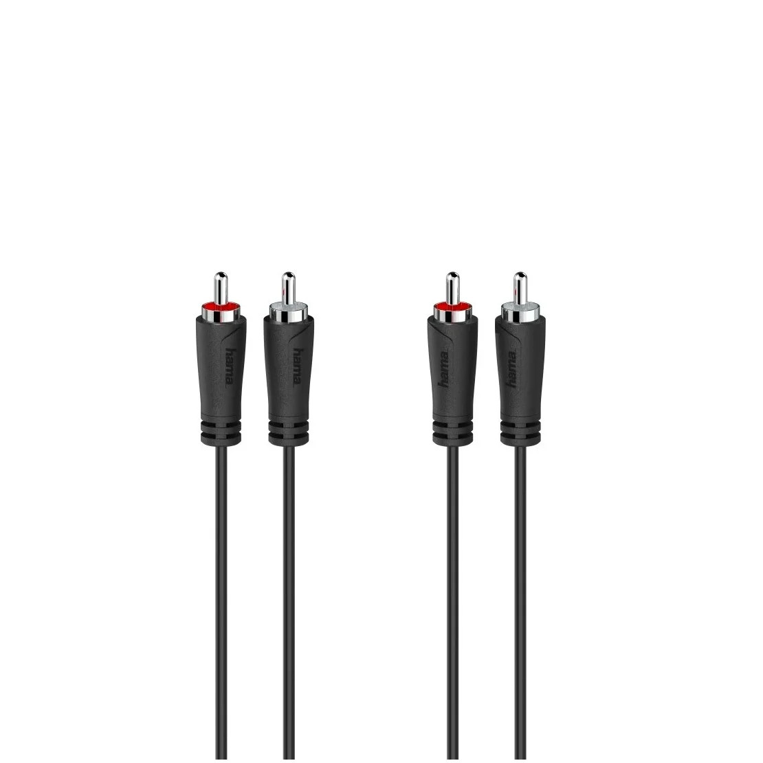 Hama Audiokabel met 2 Cinch-stekkers, 1,5 m, Zwart